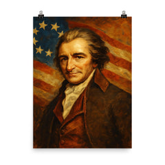 Thomas Paine poster on a plain backdrop in size 8"x10".