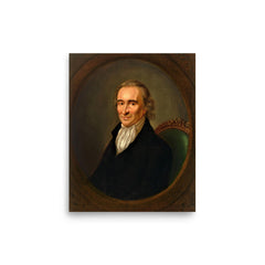 Thomas Paine poster on a plain backdrop in size 8"x10".