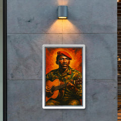 Thomas Sankara guitar and beret poster 2
