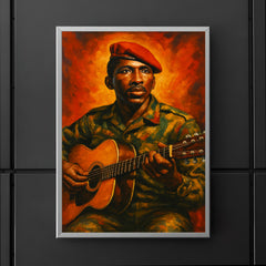 Thomas Sankara guitar and beret poster 5