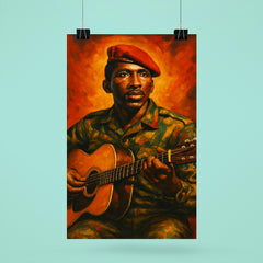 Thomas Sankara guitar and beret poster 6