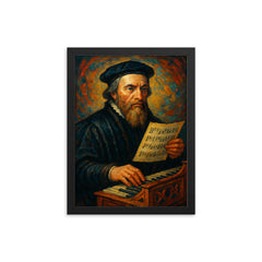 Thomas Tallis framed print on a plain backdrop in size 12"x16".