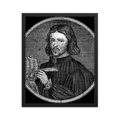 Thomas Tallis framed print on a plain backdrop in size 16"x20".