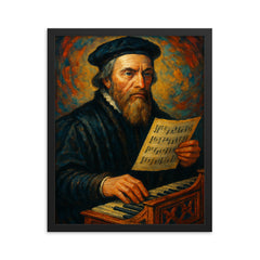 Thomas Tallis framed print on a plain backdrop in size 16"x20".