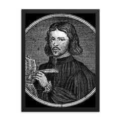 Thomas Tallis framed print on a plain backdrop in size 18"x24".