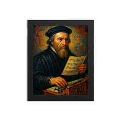 Thomas Tallis framed print on a plain backdrop in size 8"x10".