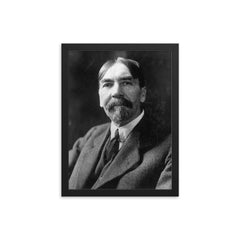 Thorstein Veblen framed print on a plain backdrop in size 12"x16".