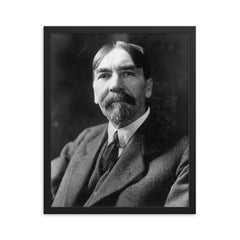 Thorstein Veblen framed print on a plain backdrop in size 16"x20".