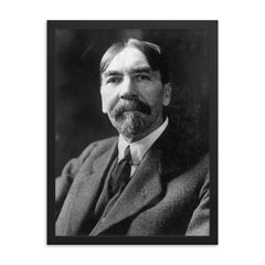 Thorstein Veblen framed print on a plain backdrop in size 18"x24".