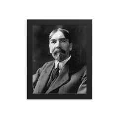 Thorstein Veblen framed print on a plain backdrop in size 8"x10".