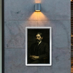 Thorstein Veblen in austere academic gloom poster 2