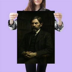 Thorstein Veblen in austere academic gloom poster 3