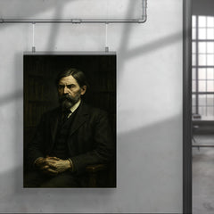 Thorstein Veblen in austere academic gloom poster 4