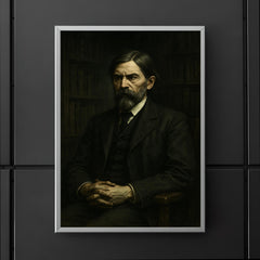 Thorstein Veblen in austere academic gloom poster 5