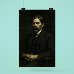 Thorstein Veblen in austere academic gloom poster 6
