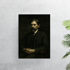 Thorstein Veblen in austere academic gloom poster 7