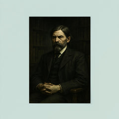Thorstein Veblen in austere academic gloom poster 8