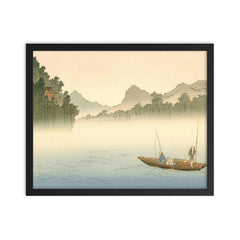 Three Fishermen by Koho Shoda framed print on a plain backdrop in size 16"x20".