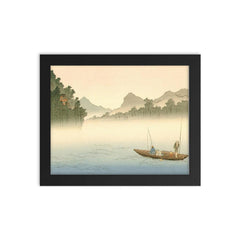 Three Fishermen by Koho Shoda framed print on a plain backdrop in size 8"x10".