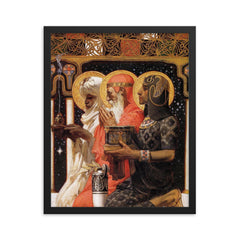 Three Wise Men by J.C. Leyendecker, 1900 framed print on a plain backdrop in size 16"x20".