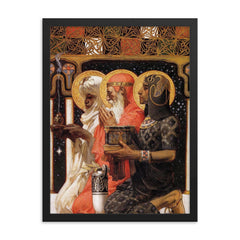 Three Wise Men by J.C. Leyendecker, 1900 framed print on a plain backdrop in size 18"x24".