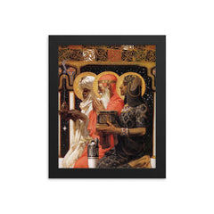 Three Wise Men by J.C. Leyendecker, 1900 framed print on a plain backdrop in size 8"x10".
