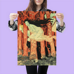 Three Witches and Three Wolves by Eugene Grasset, 1900 poster 3