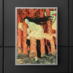 Three Witches and Three Wolves by Eugene Grasset, 1900 poster 5