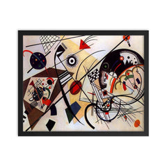 Throughgoing Line by Wassily Kandinsky framed print on a plain backdrop in size 16"x20".