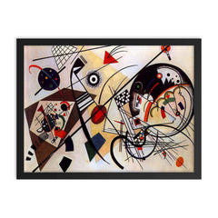 Throughgoing Line by Wassily Kandinsky framed print on a plain backdrop in size 18"x24".