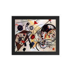 Throughgoing Line by Wassily Kandinsky framed print on a plain backdrop in size 8"x10".