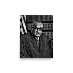 Thurgood Marshall poster on a plain backdrop in size 12"x16".