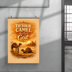 Tie your camel then trust God Islamic proverb poster 4