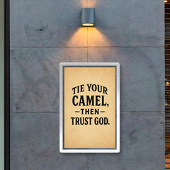 Tie your camel then trust God poster 2