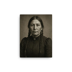 Tieraona Low Dog canvas print on a plain backdrop in size 12"x16".