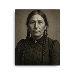 Tieraona Low Dog canvas print on a plain backdrop in size 16"x20".