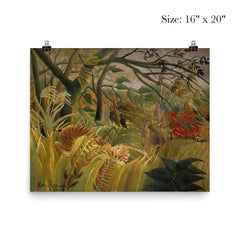 Tiger in a Tropical Storm (Surprised!) by Henri Rousseau poster 2