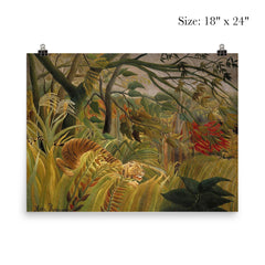 Tiger in a Tropical Storm (Surprised!) by Henri Rousseau poster 5