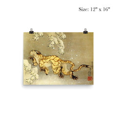 Tiger in the Snow by Katsushika Hokusai poster 3