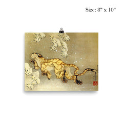 Tiger in the Snow by Katsushika Hokusai poster 4