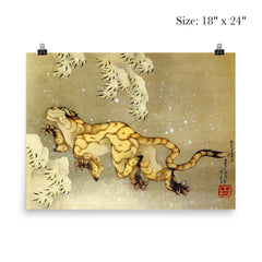 Tiger in the Snow by Katsushika Hokusai poster 5