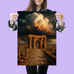 Timgad ruins under Saharan thunderclouds poster 3