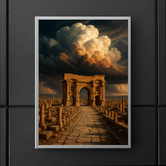 Timgad ruins under Saharan thunderclouds poster 5
