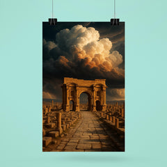 Timgad ruins under Saharan thunderclouds poster 6