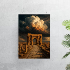 Timgad ruins under Saharan thunderclouds poster 7