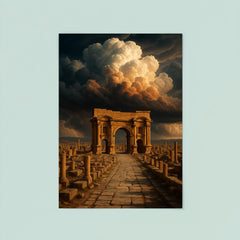 Timgad ruins under Saharan thunderclouds poster 8
