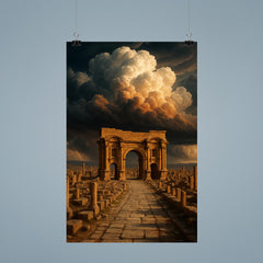 Timgad ruins under Saharan thunderclouds poster 9