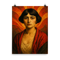 Tina Modotti poster on a plain backdrop in size 8"x10".