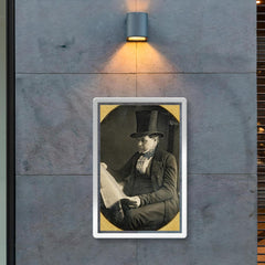 Tinted Portrait of Man Reading Newspaper, 1852 poster 2
