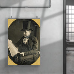 Tinted Portrait of Man Reading Newspaper, 1852 poster 4
